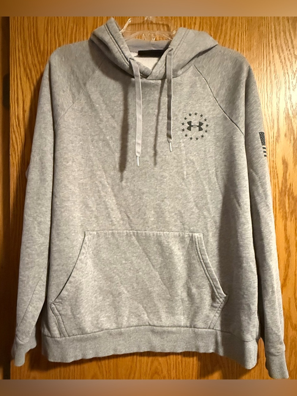LG Light Gray Pullover Hoodie Sweatshirt